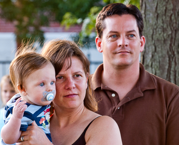man, woman, and child