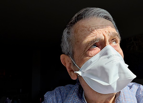 man wearing mask
